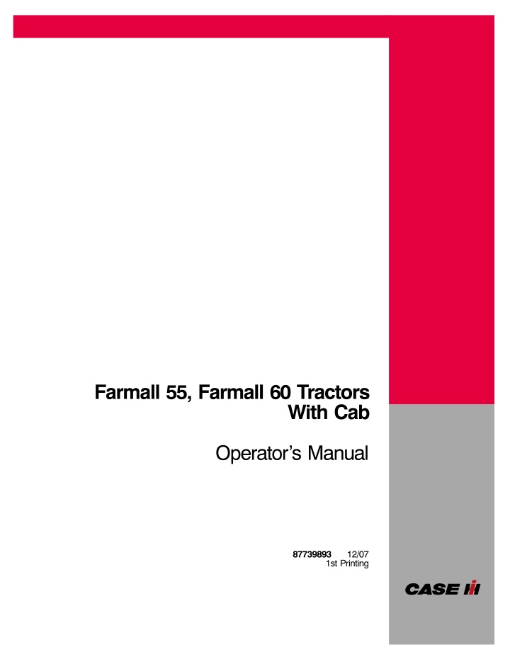 farmall 55 farmall 60 tractors