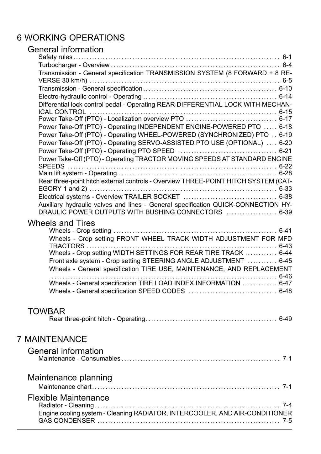 6 working operations general information safety