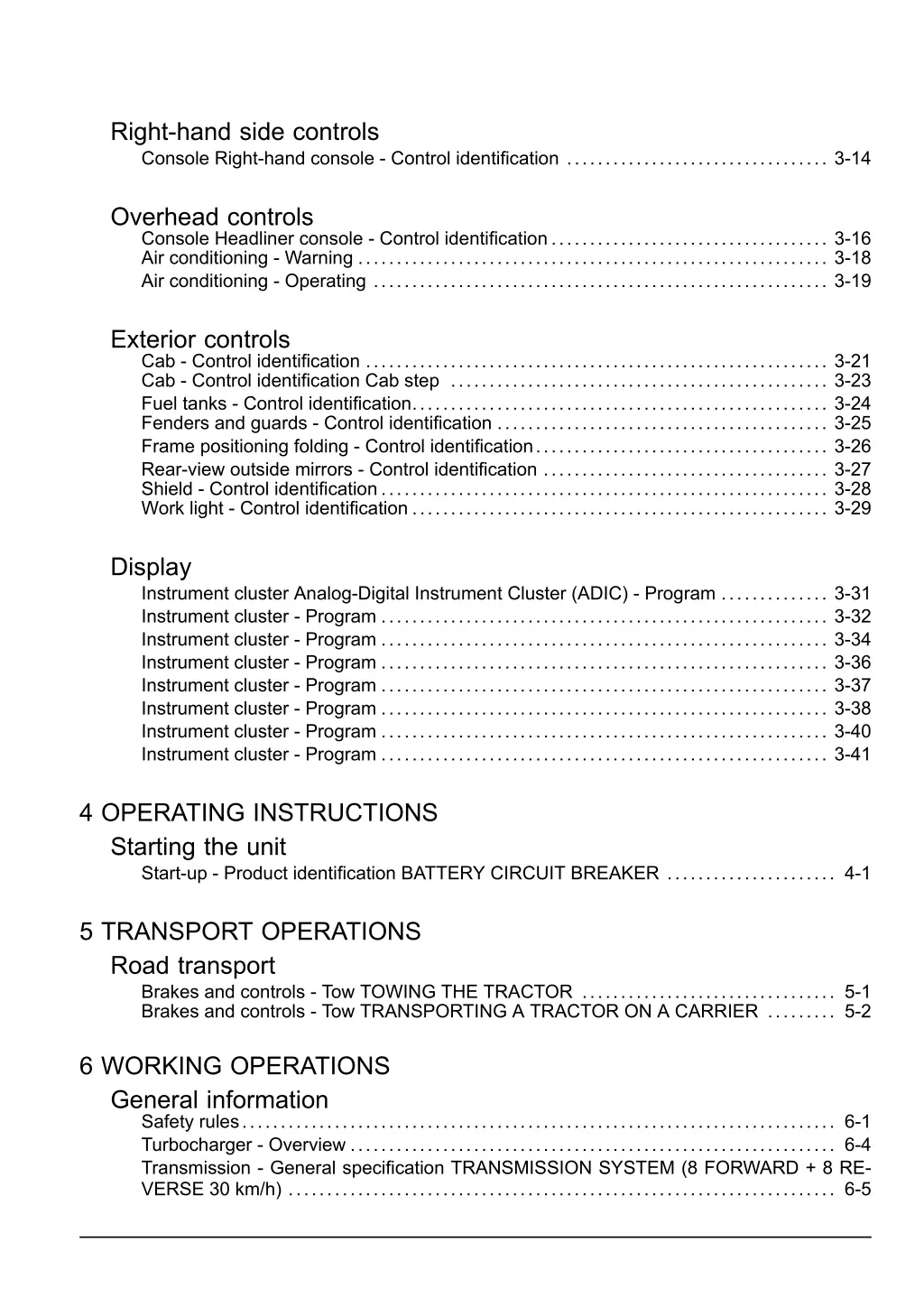 right hand side controls console right hand