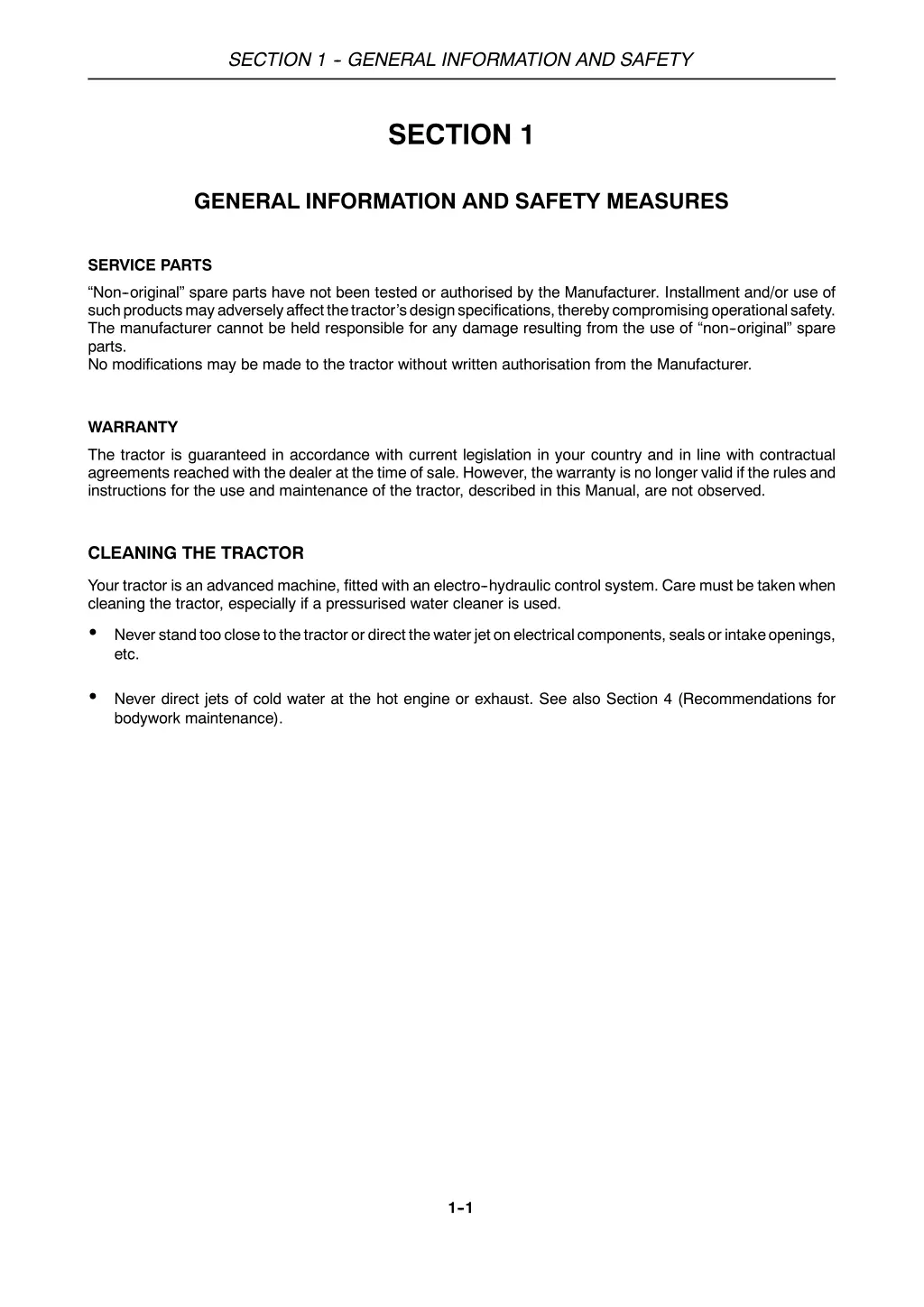 section 1 general information and safety