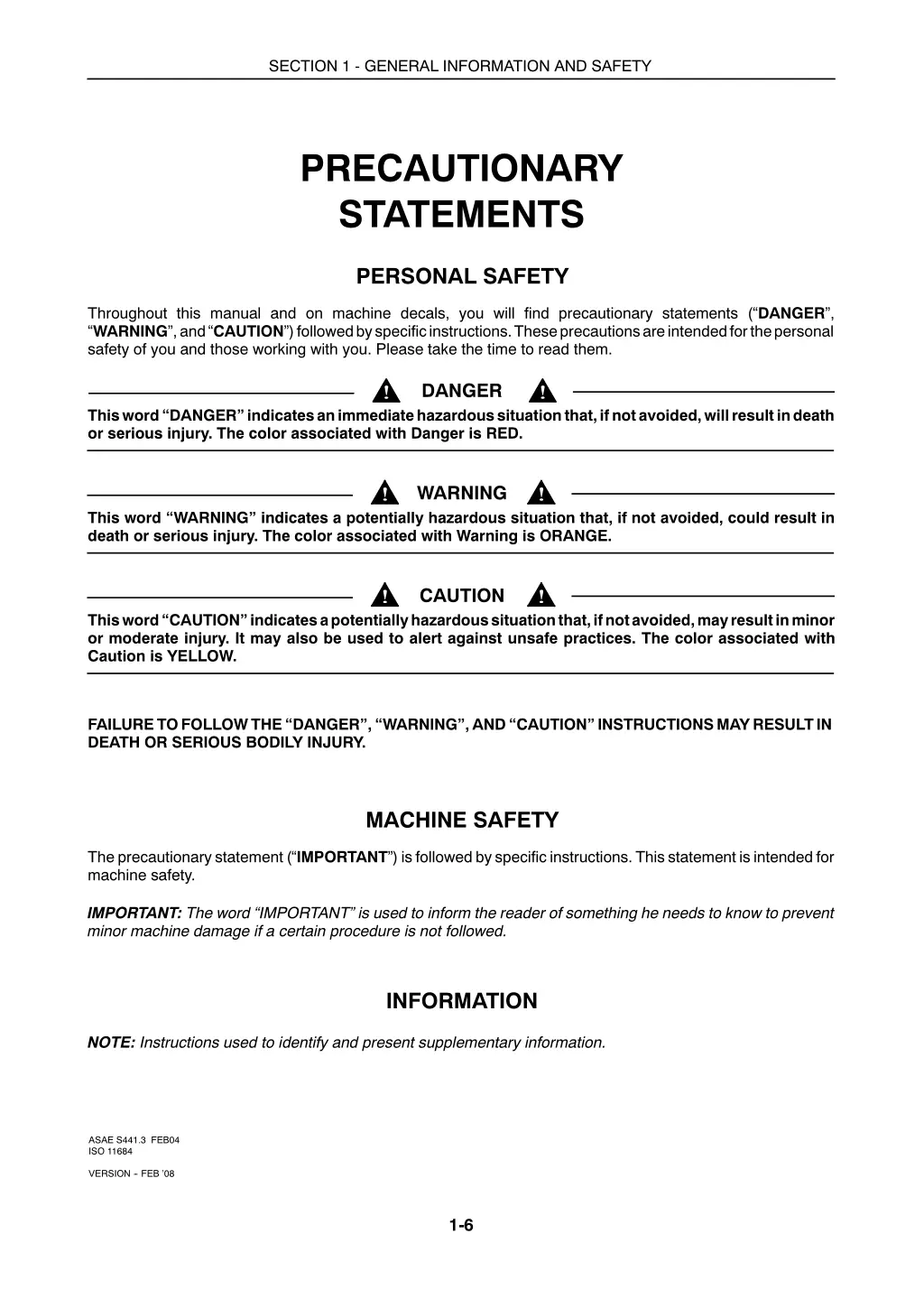 section 1 general information and safety 4