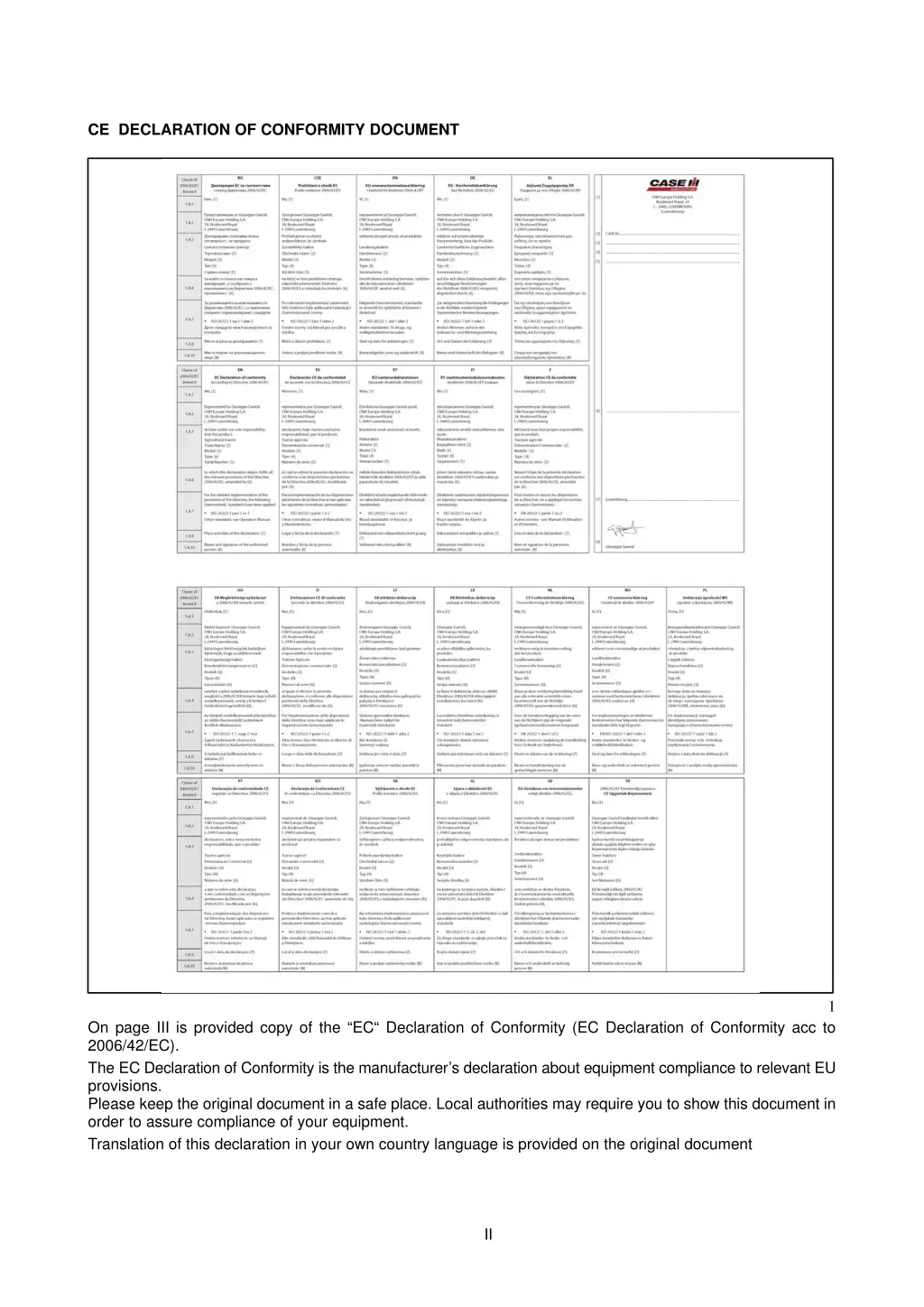 ce declaration of conformity document