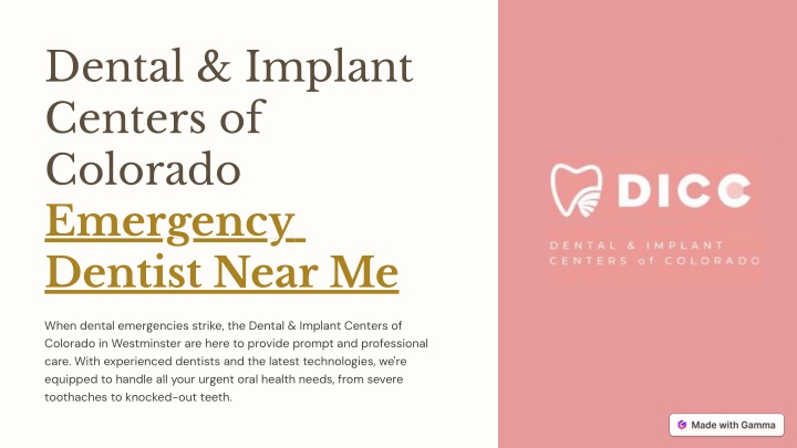dental implant centers of colorado emergency