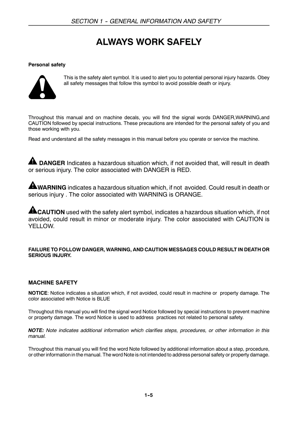 section 1 general information and safety 4