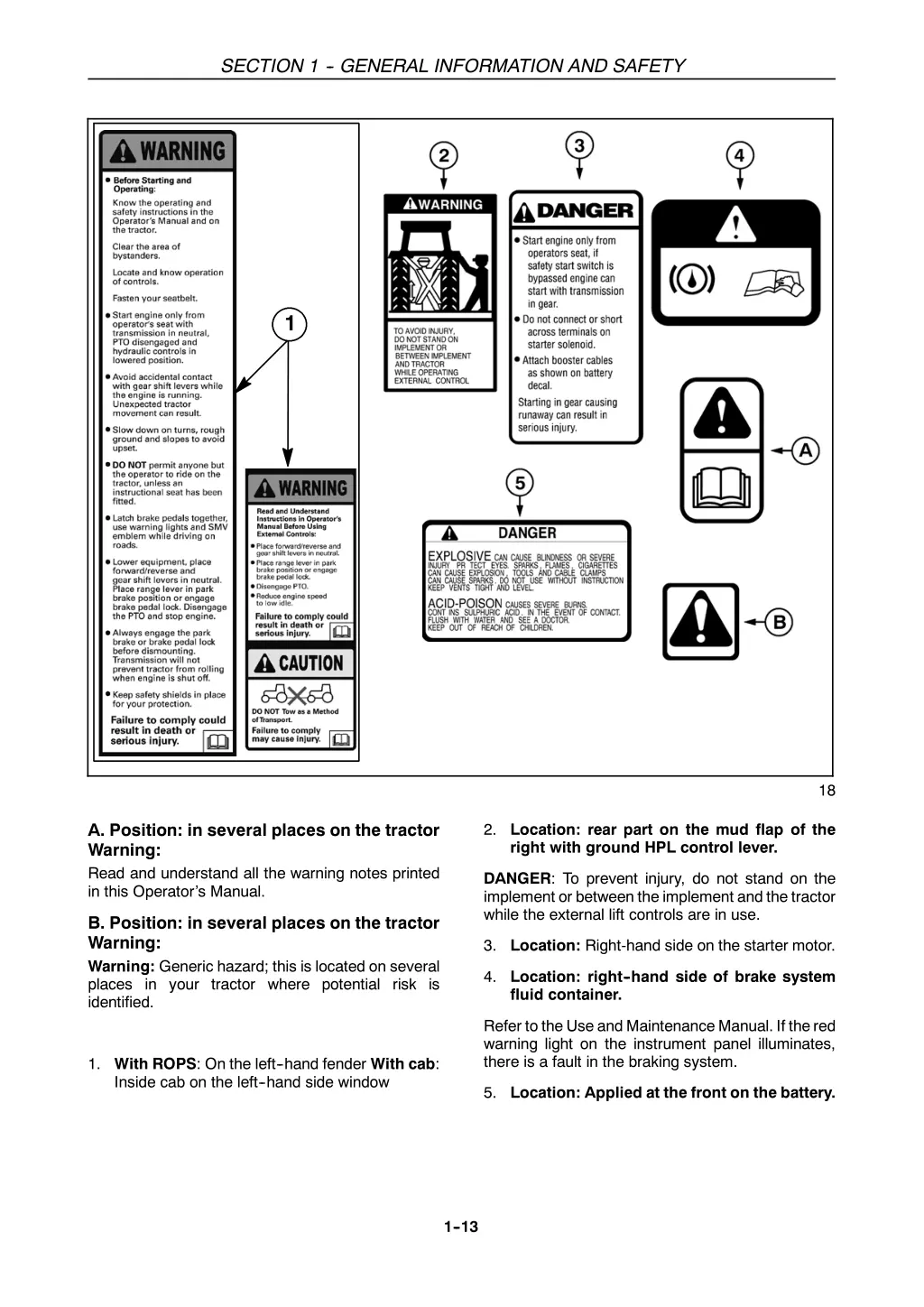 section 1 general information and safety 12