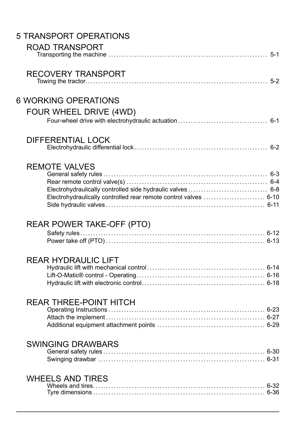 5 transport operations road transport