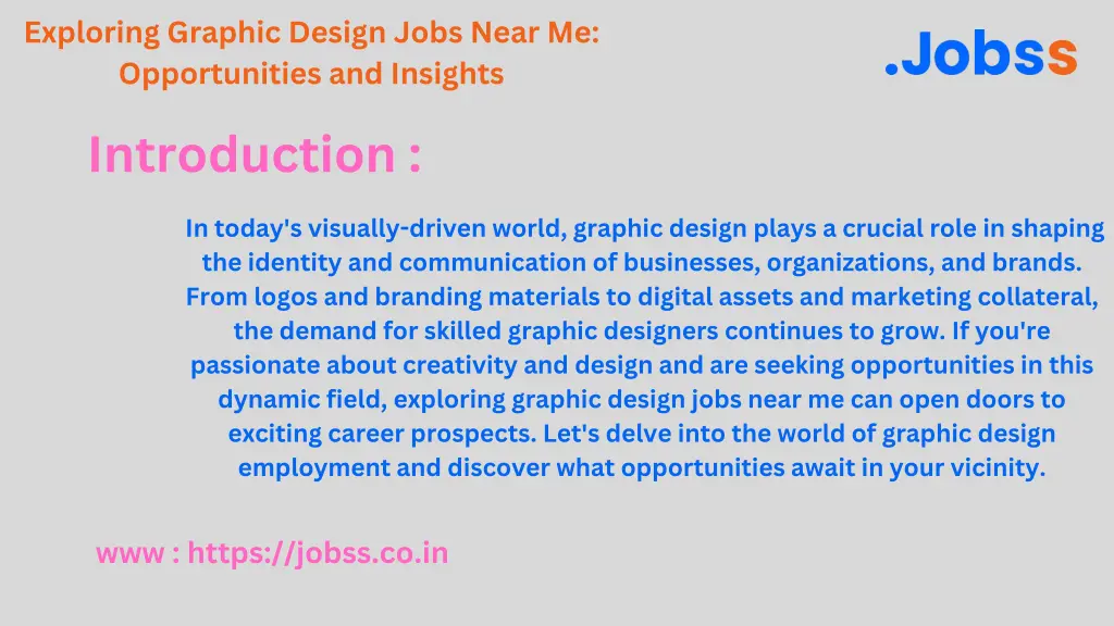 exploring graphic design jobs near