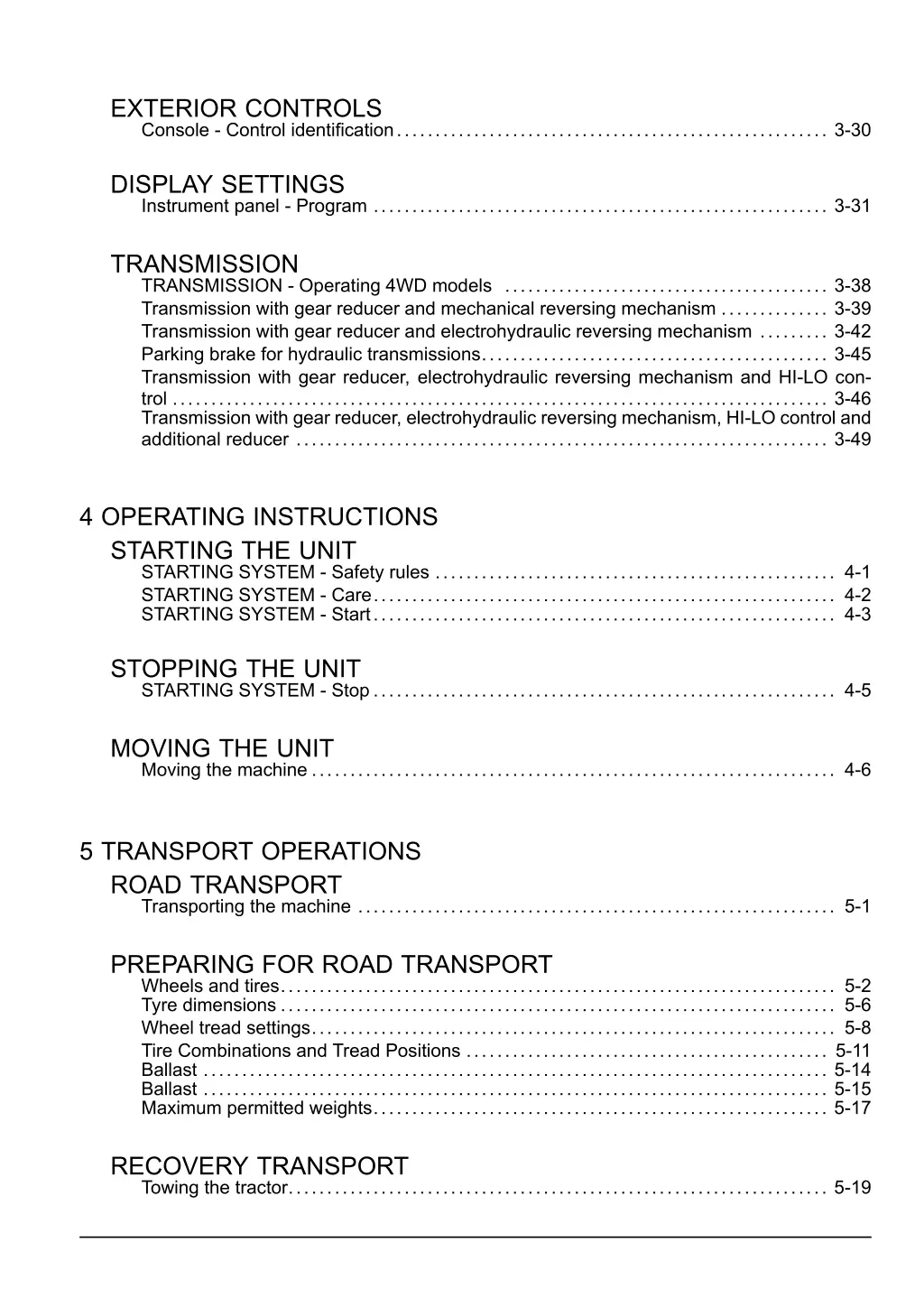 exterior controls console control identification