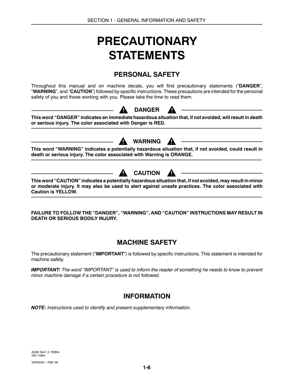 section 1 general information and safety 4