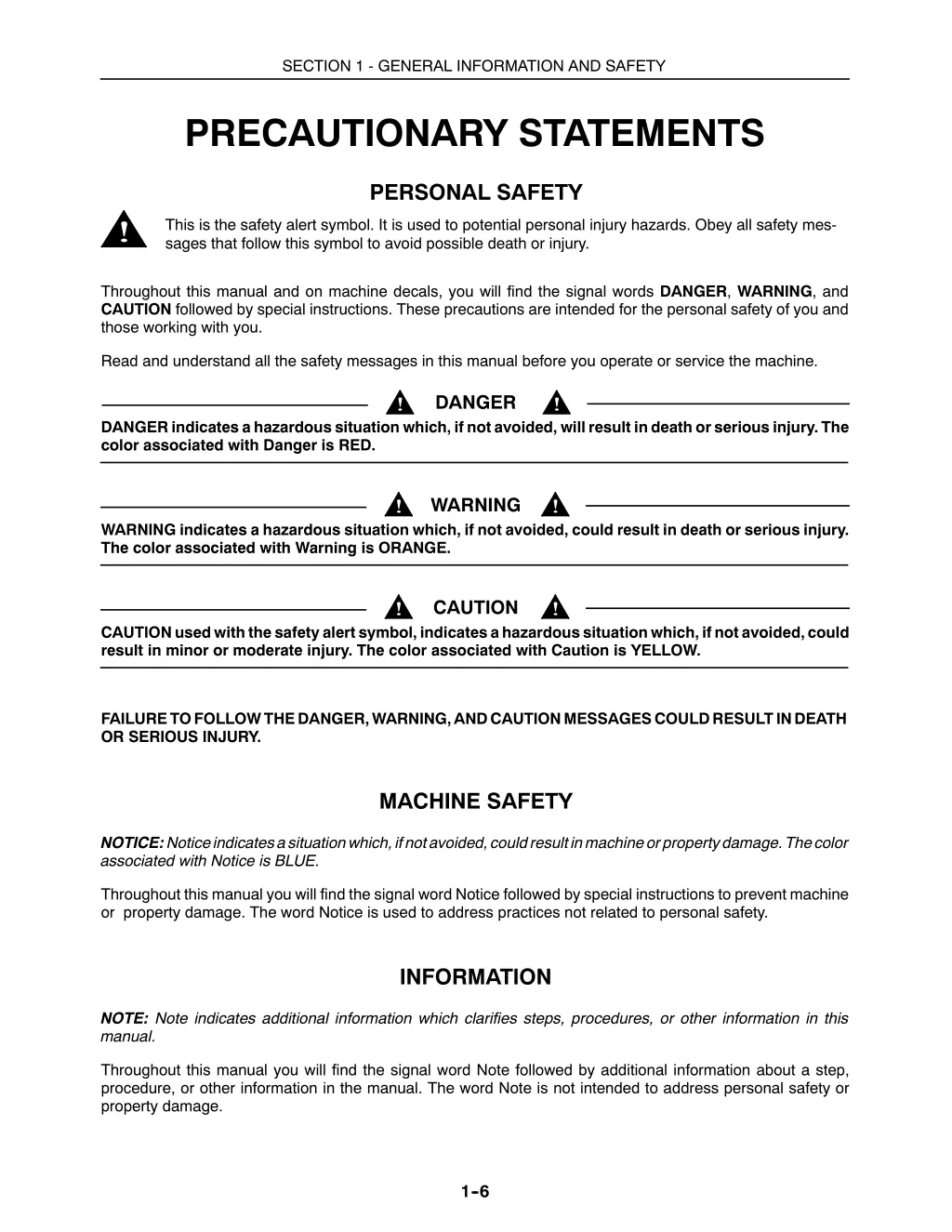 section 1 general information and safety 4