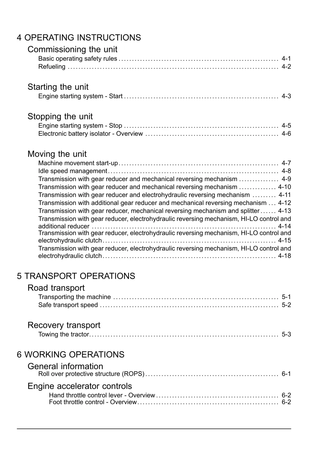 4 operating instructions commissioning the unit