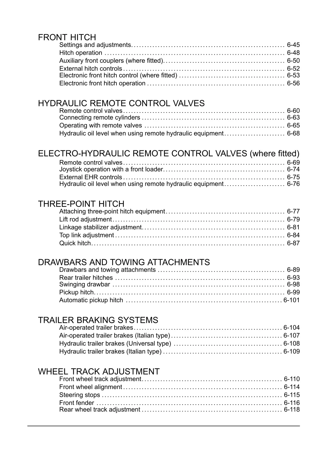 front hitch settings and adjustments 6 45 hitch