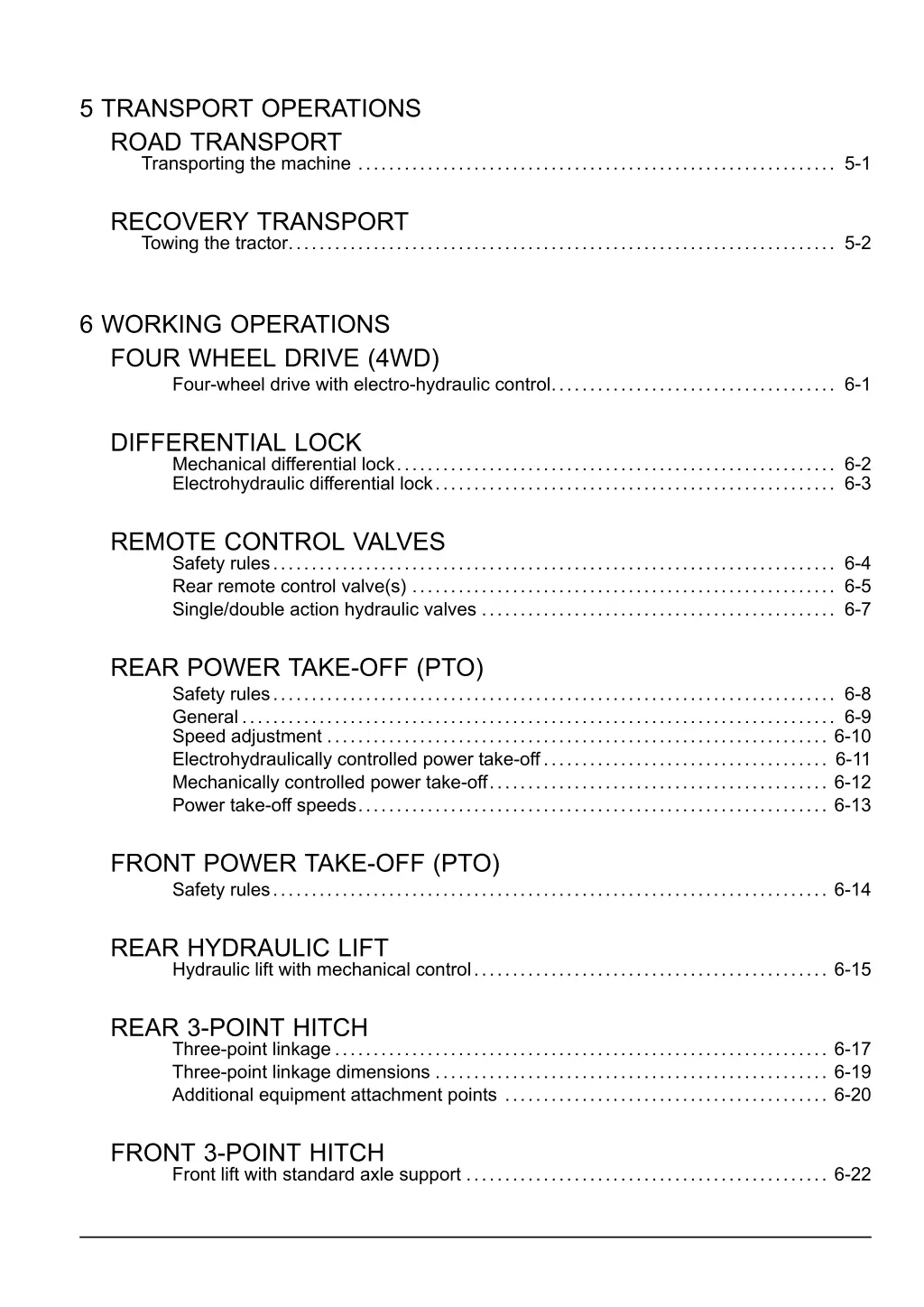 5 transport operations road transport