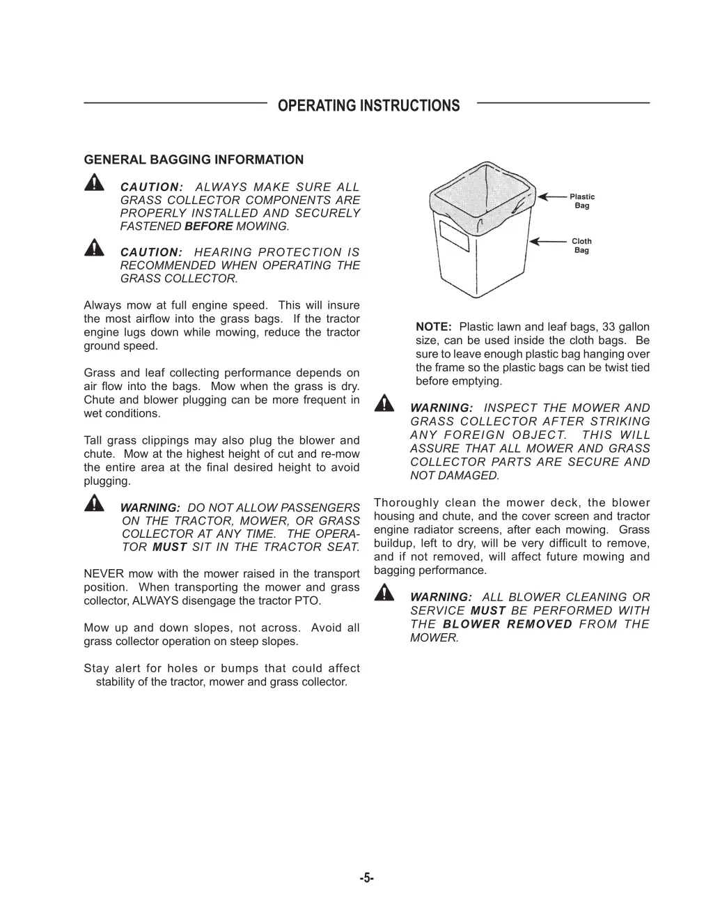 operating instructions