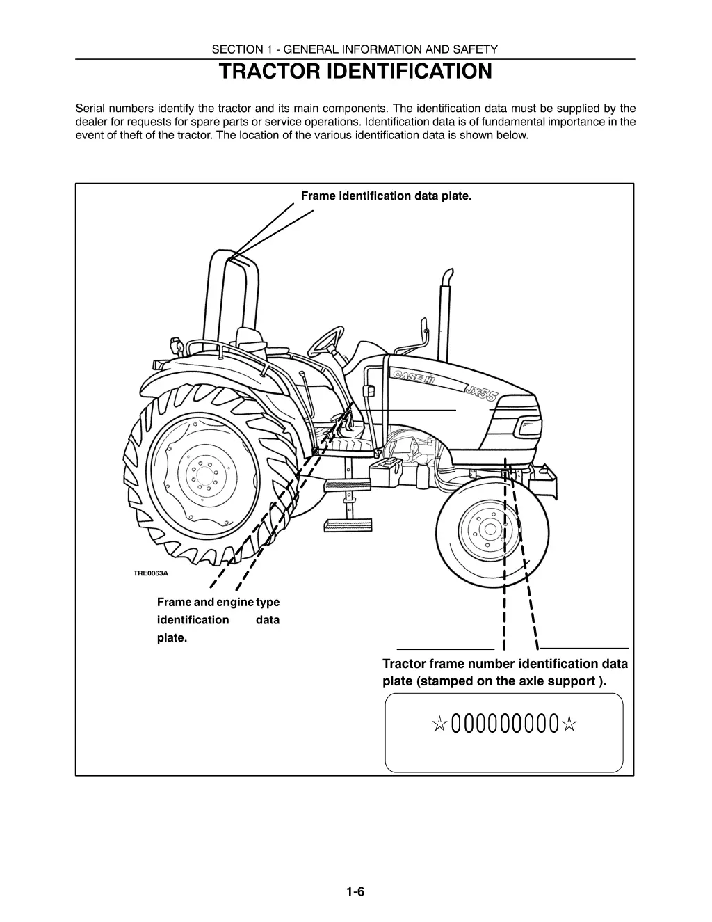 section 1 general information and safety tractor