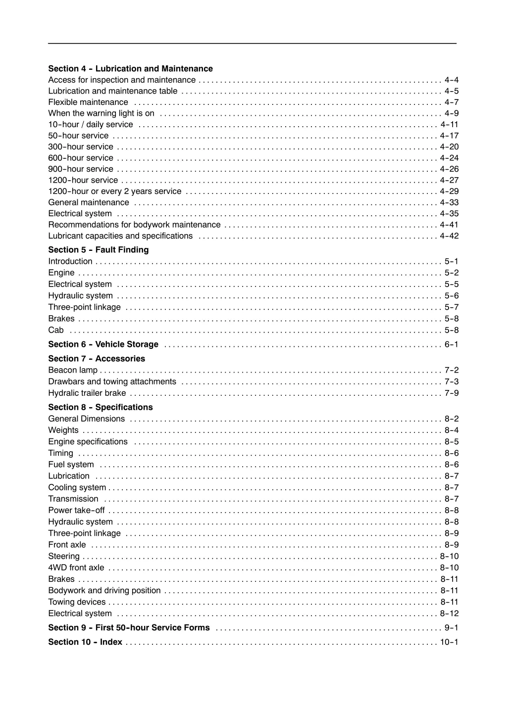 section 4 lubrication and maintenance access