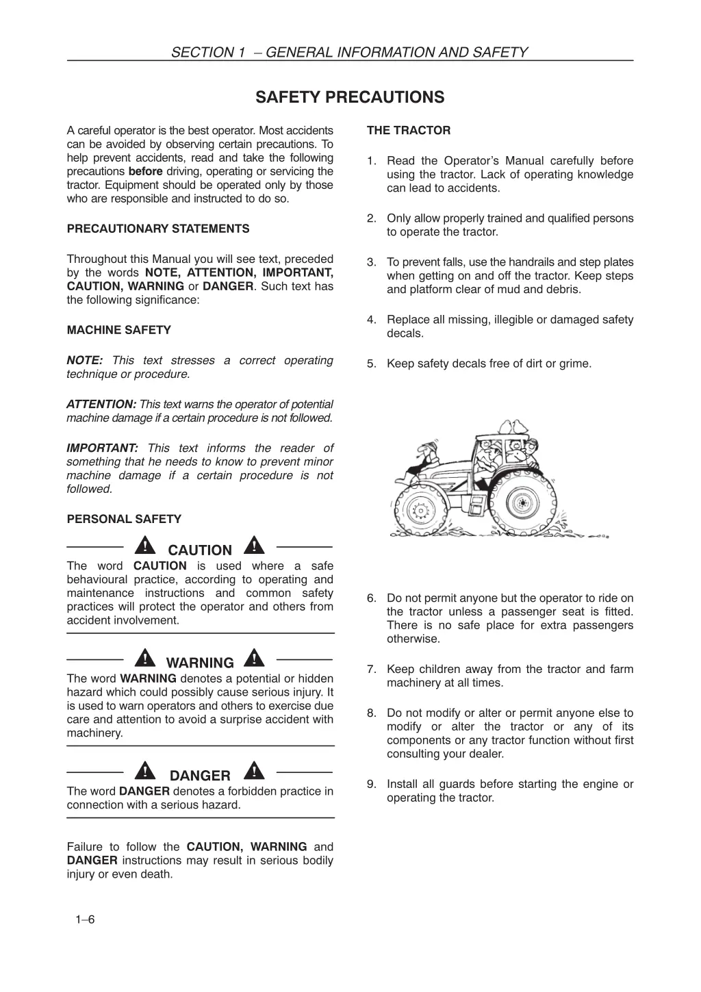 section 1 general information and safety 4