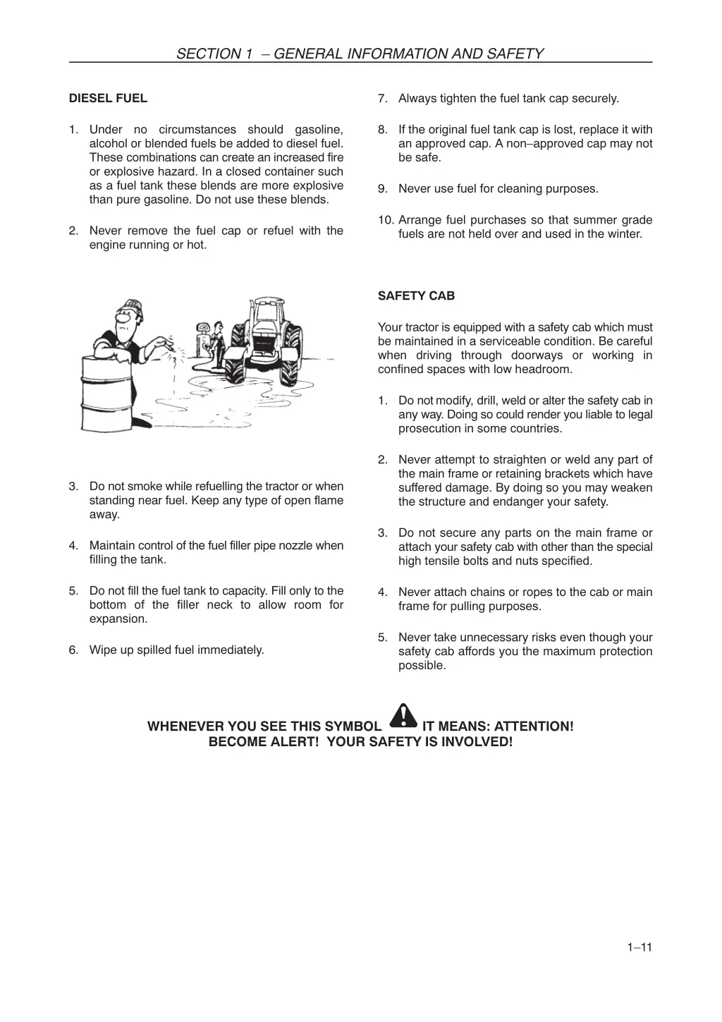 section 1 general information and safety 9