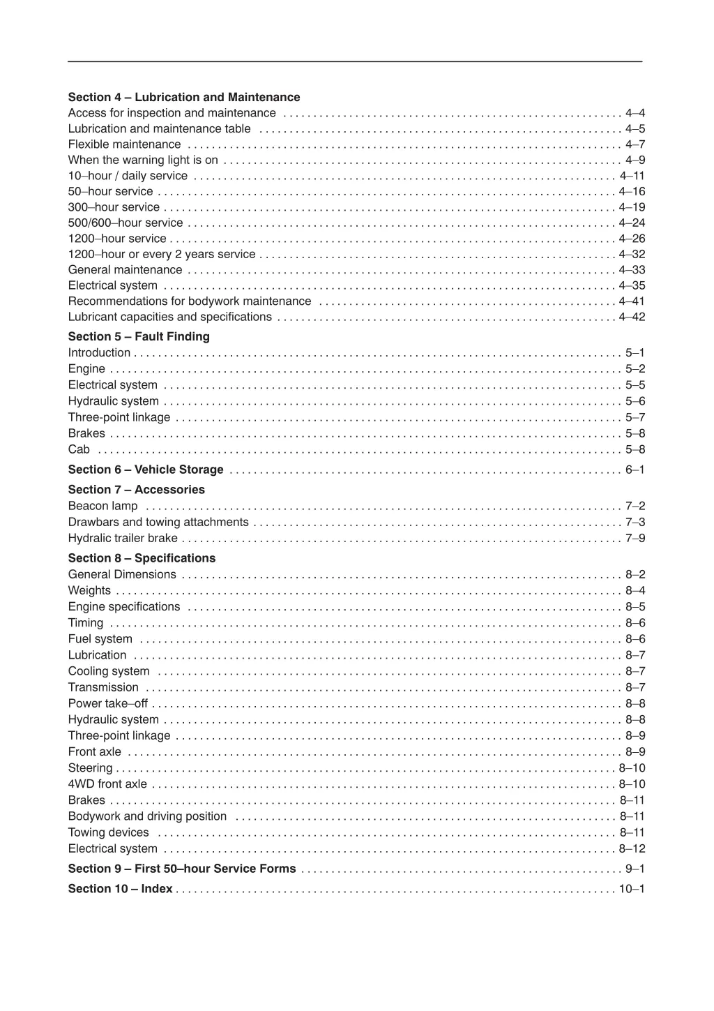 section 4 lubrication and maintenance access