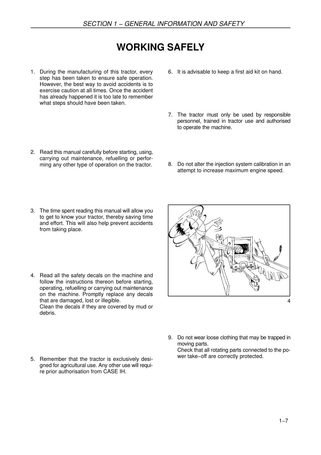 section 1 general information and safety 6