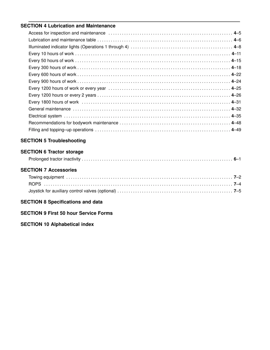 section 4 lubrication and maintenance access