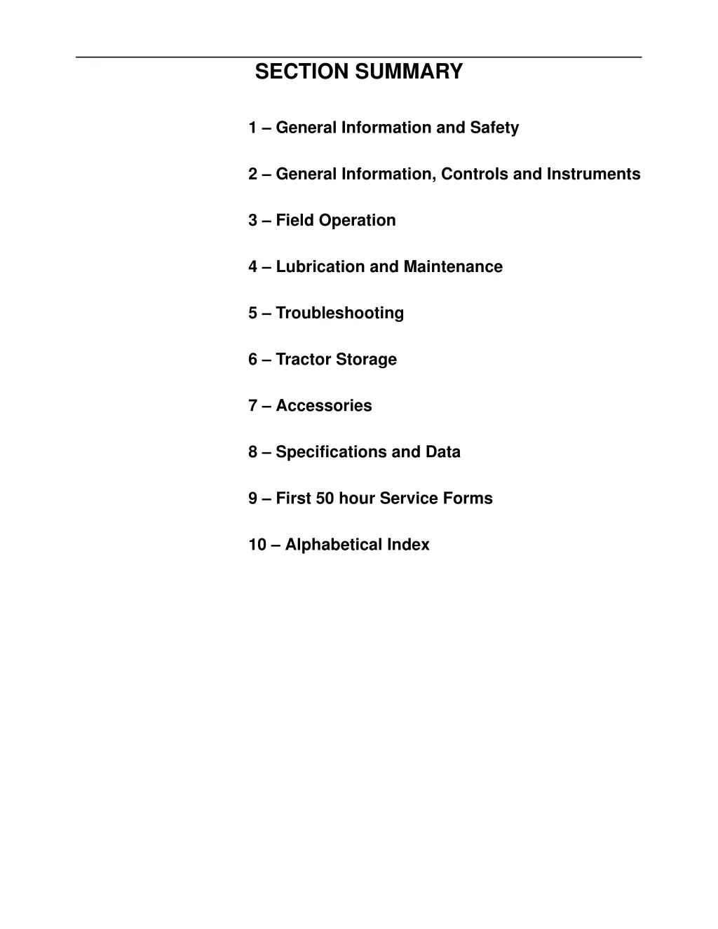 section summary