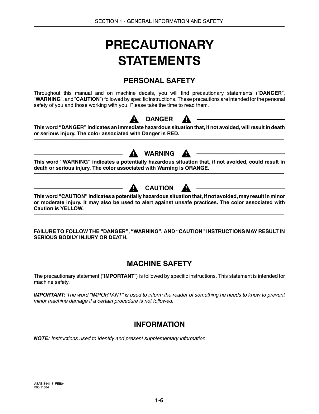 section 1 general information and safety 4