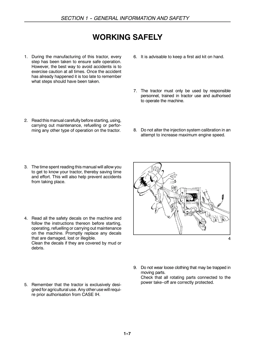 section 1 general information and safety 6