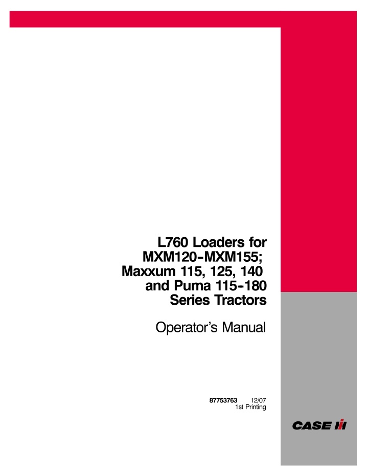 l760 loaders for mxm120 mxm155 maxxum