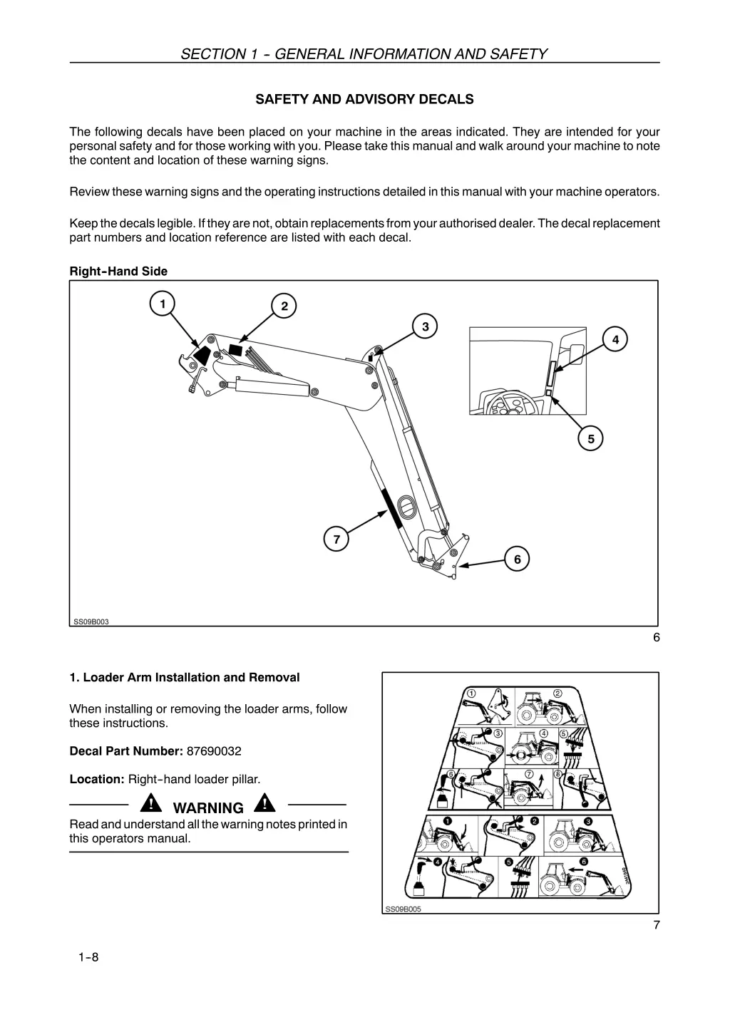 section 1 general information and safety 6