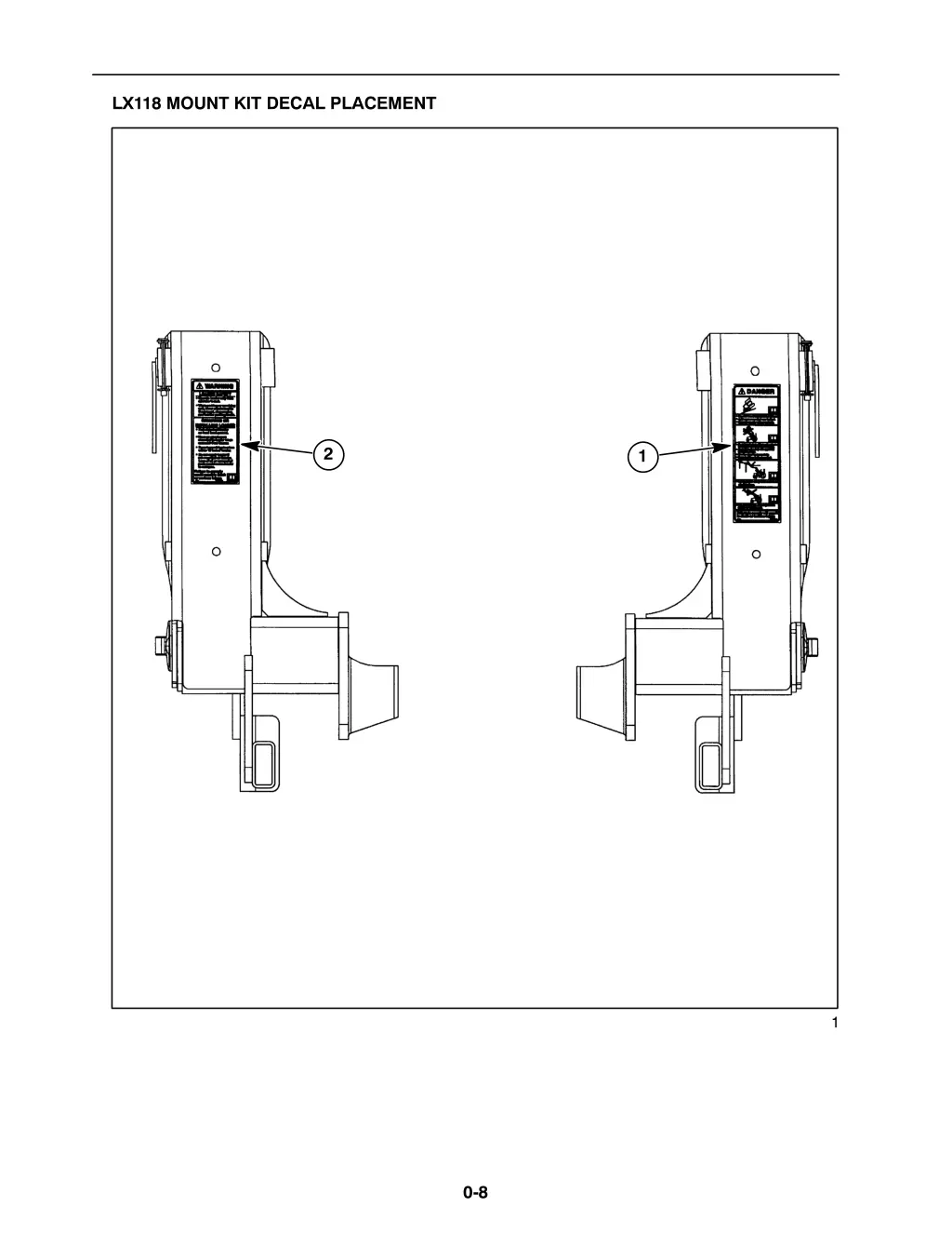 lx118 mount kit decal placement