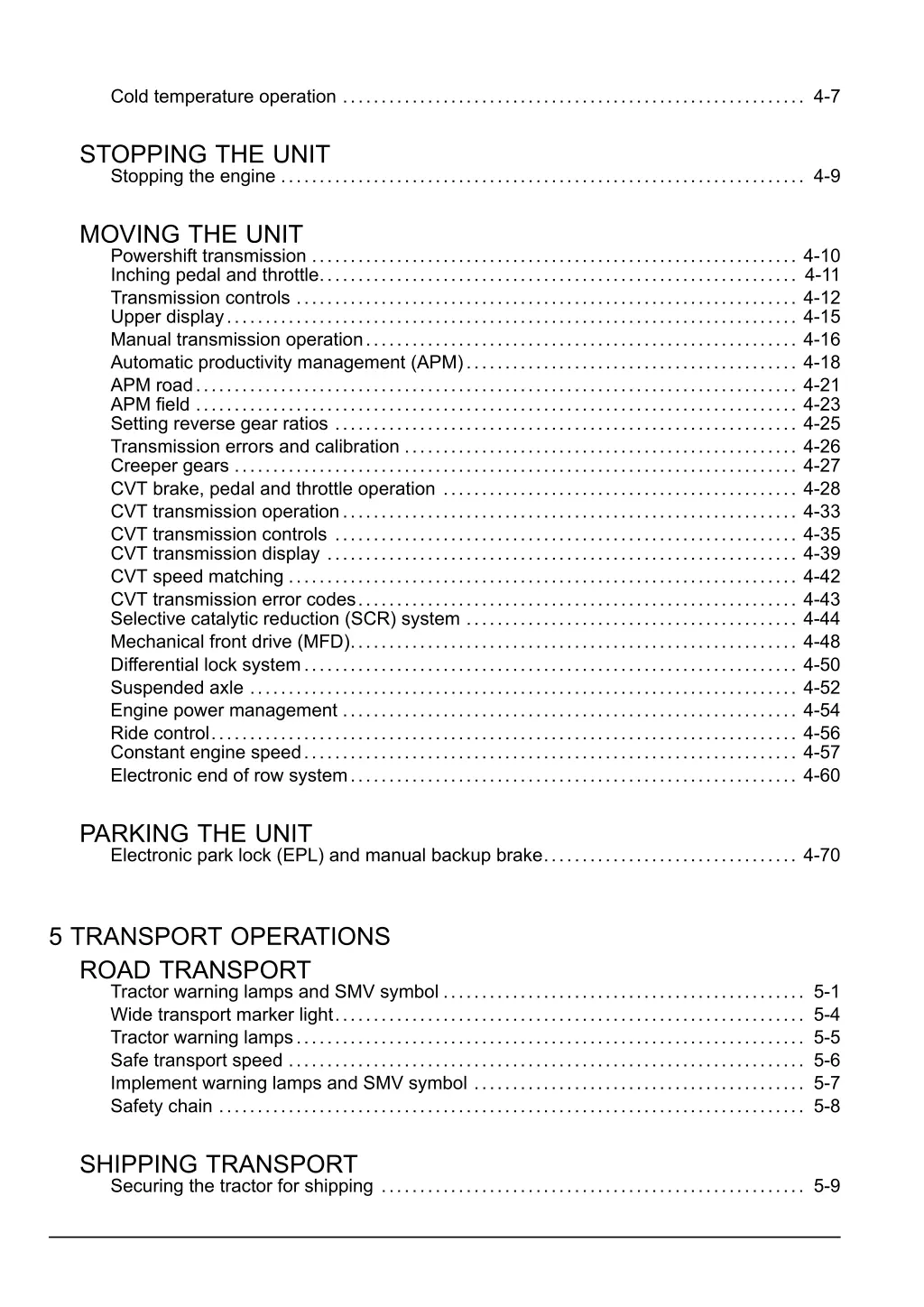 cold temperature operation 4 7