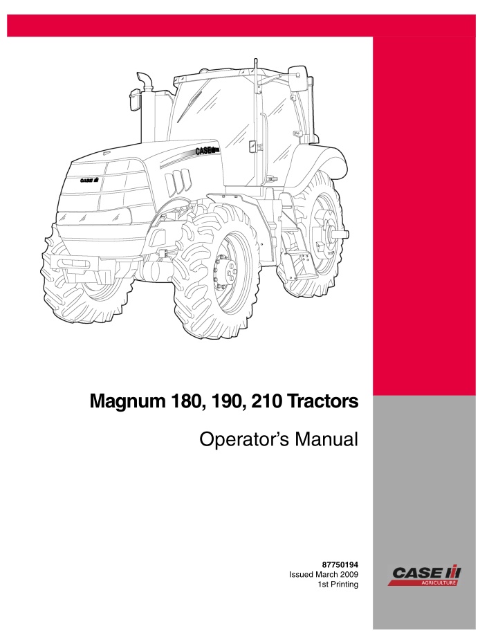 magnum 180 190 210 tractors