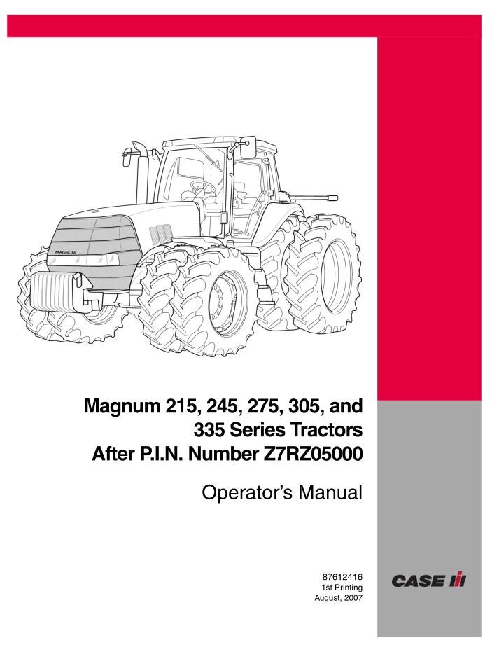 magnum 215 245 275 305 and 335 series tractors