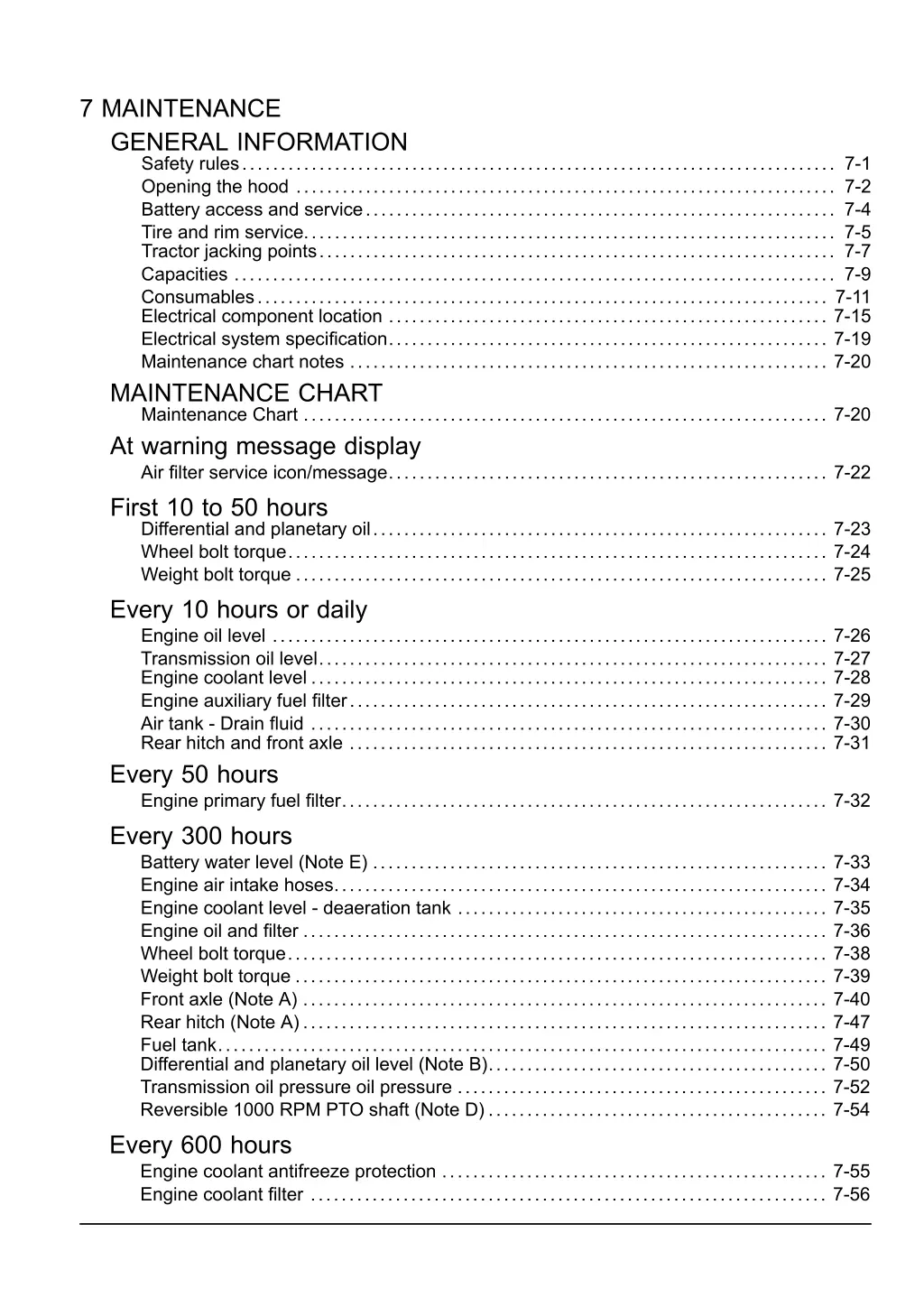 7 maintenance general information safety rules