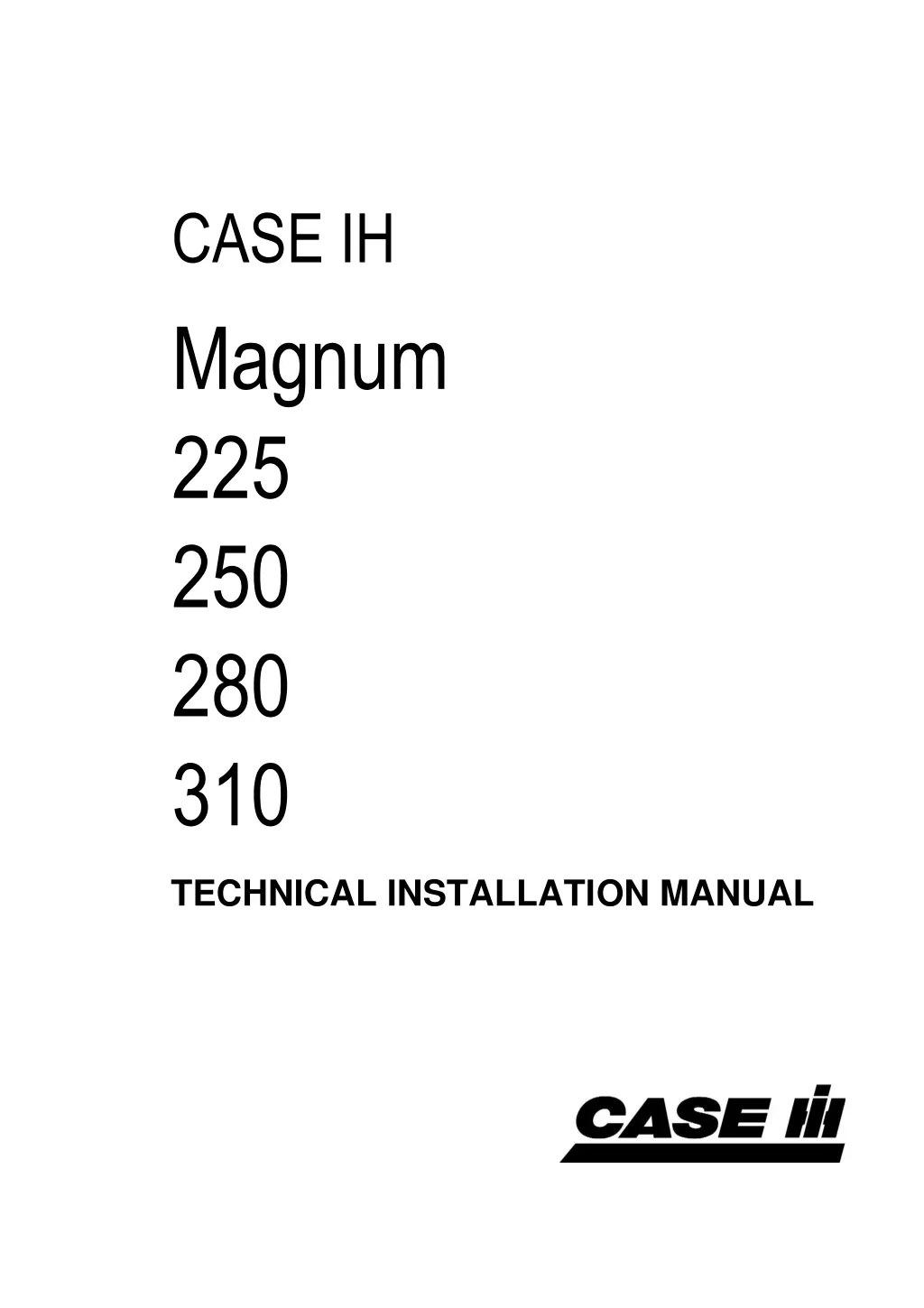 technical installation manual