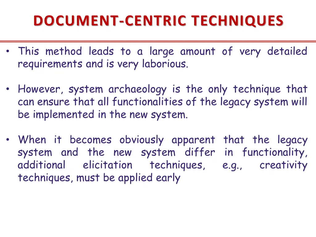 document centric techniques