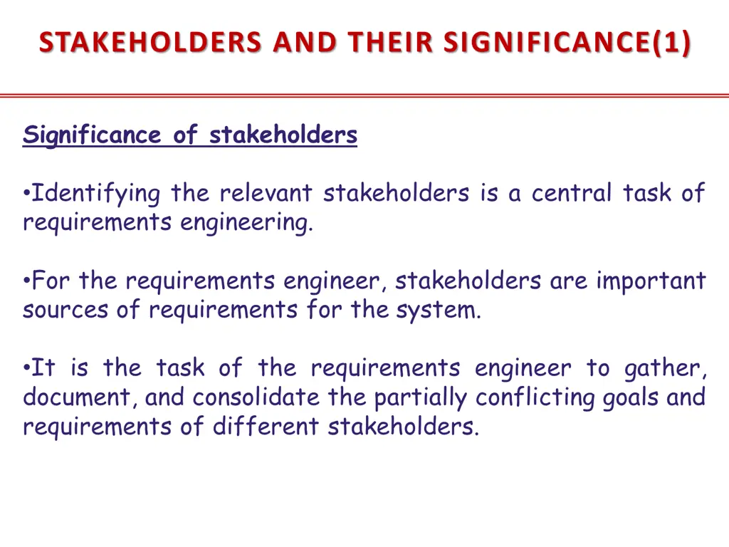 stakeholders and their significance 1