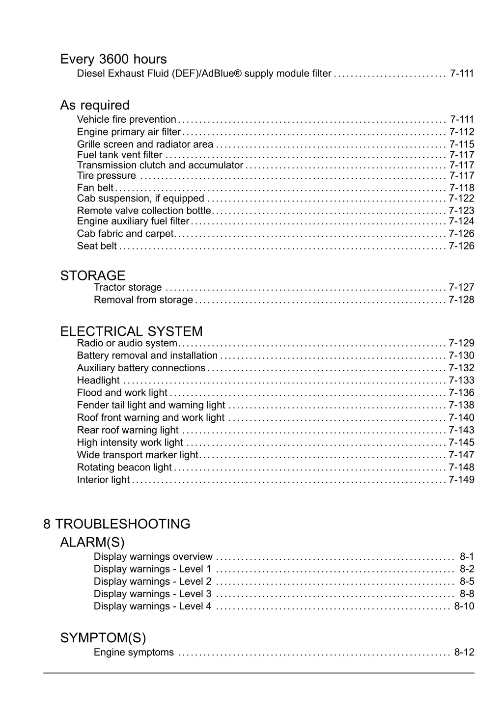 every 3600 hours diesel exhaust fluid def adblue