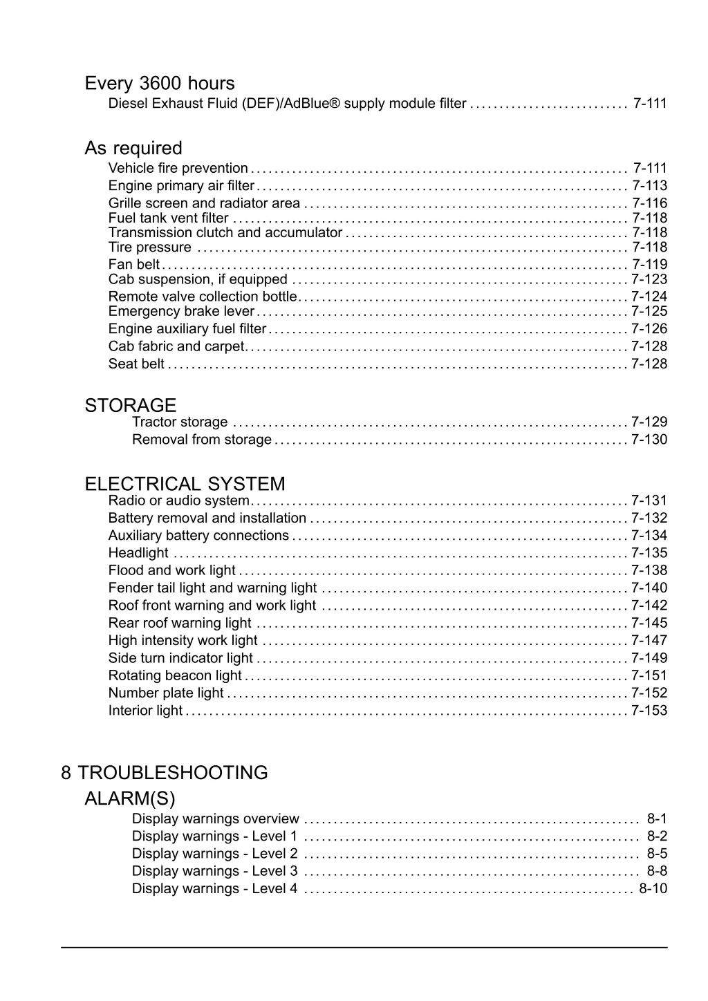 every 3600 hours diesel exhaust fluid def adblue