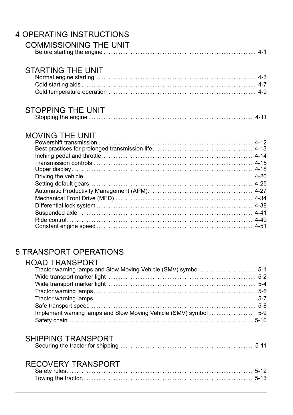 4 operating instructions commissioning the unit