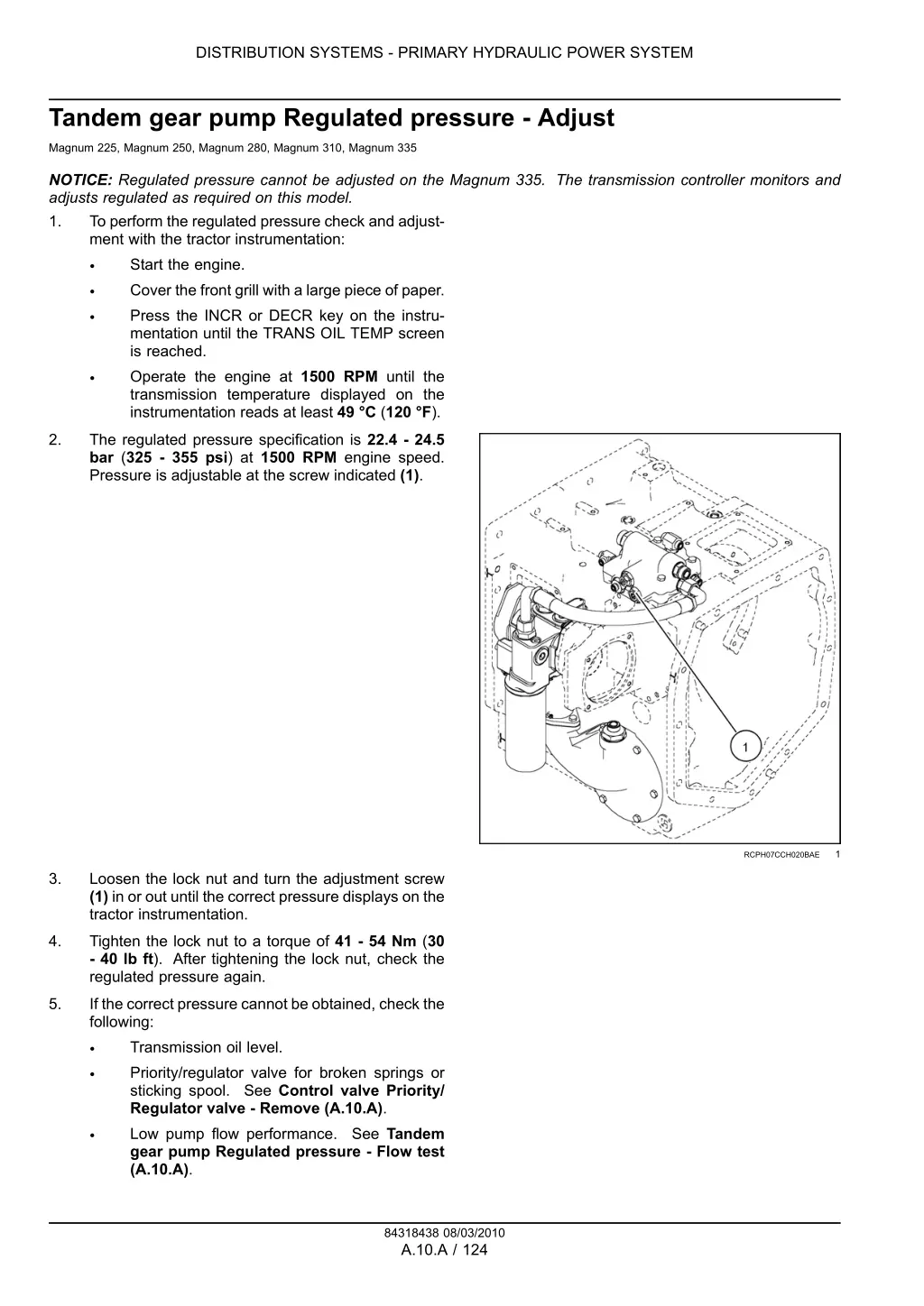 distribution systems primary hydraulic power