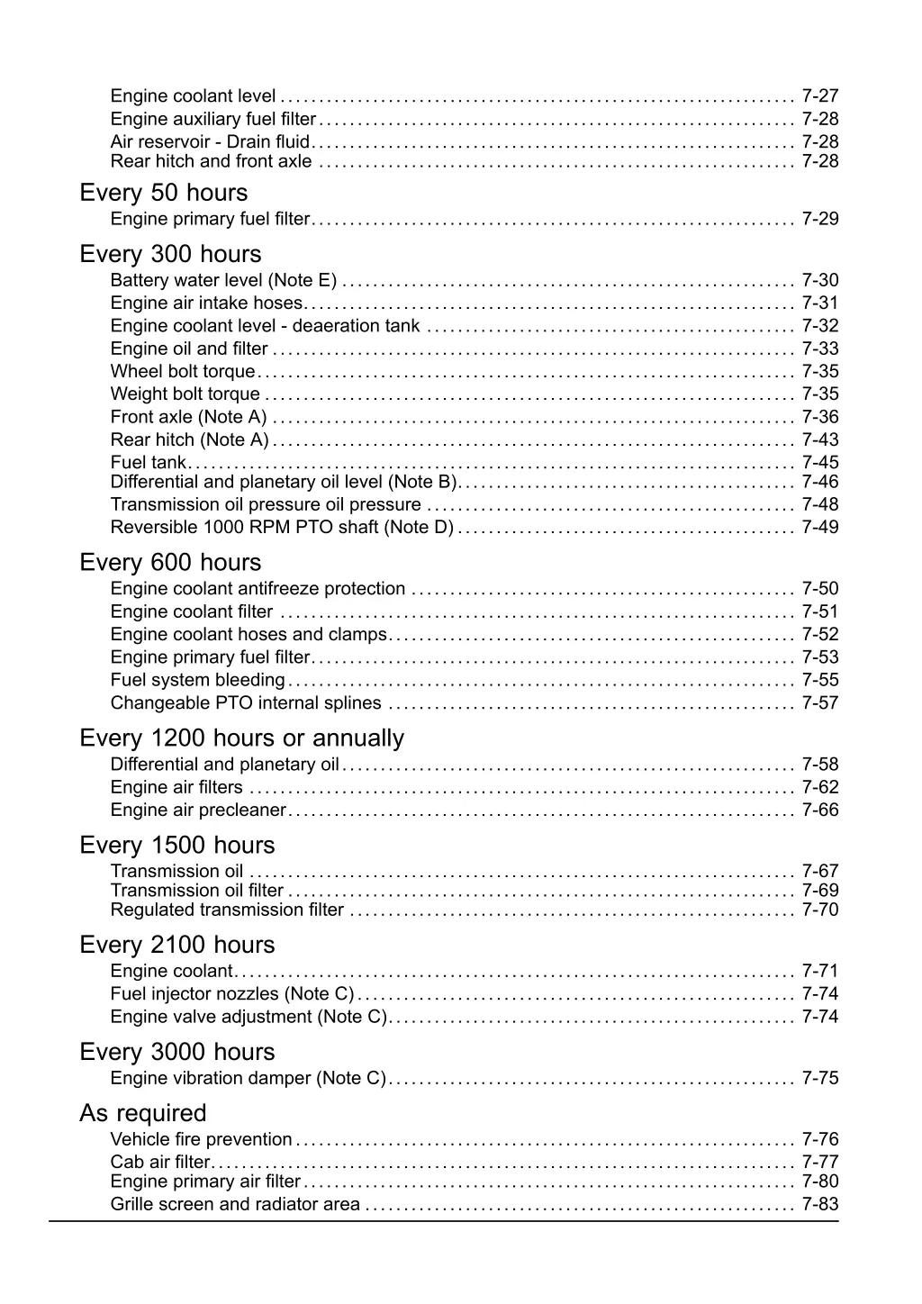 engine coolant level 7 27 engine auxiliary fuel