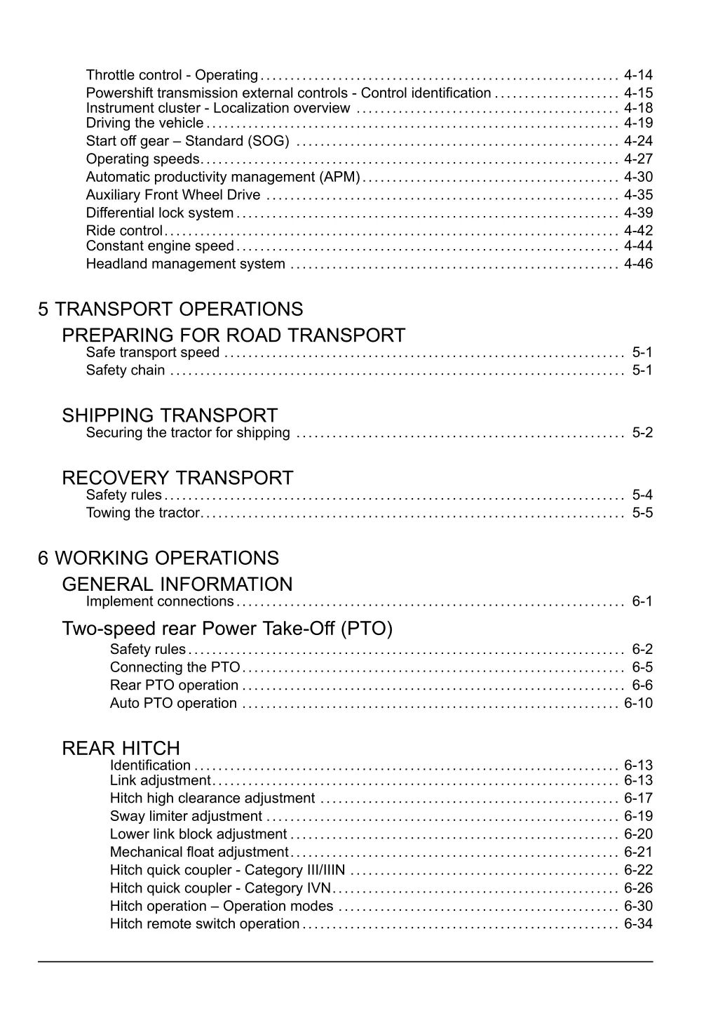 throttle control operating 4 14 powershift