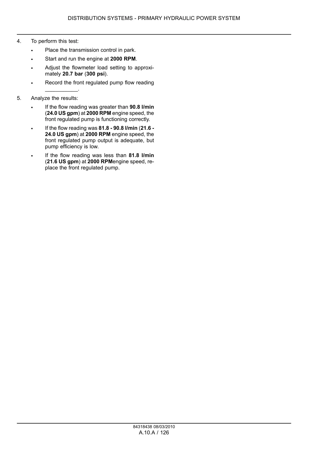 distribution systems primary hydraulic power 2