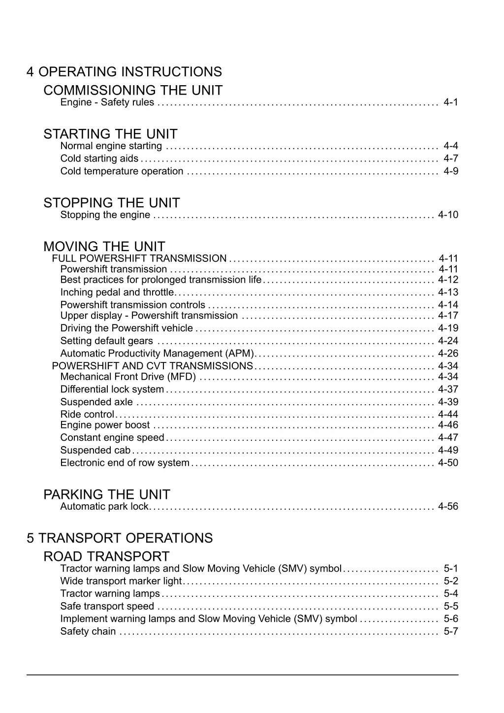 4 operating instructions commissioning the unit