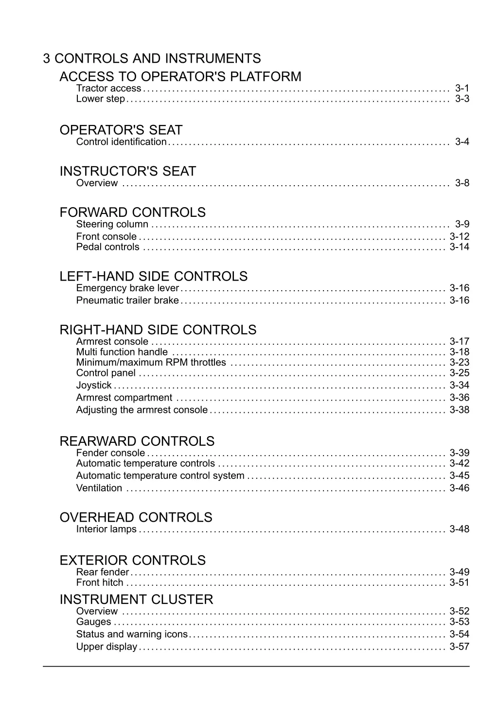 3 controls and instruments access to operator