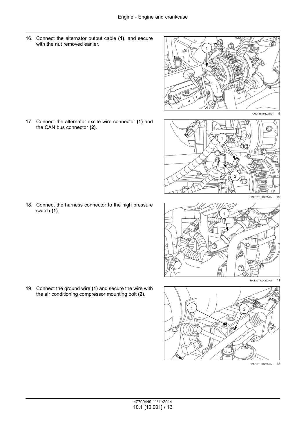 engine engine and crankcase 10