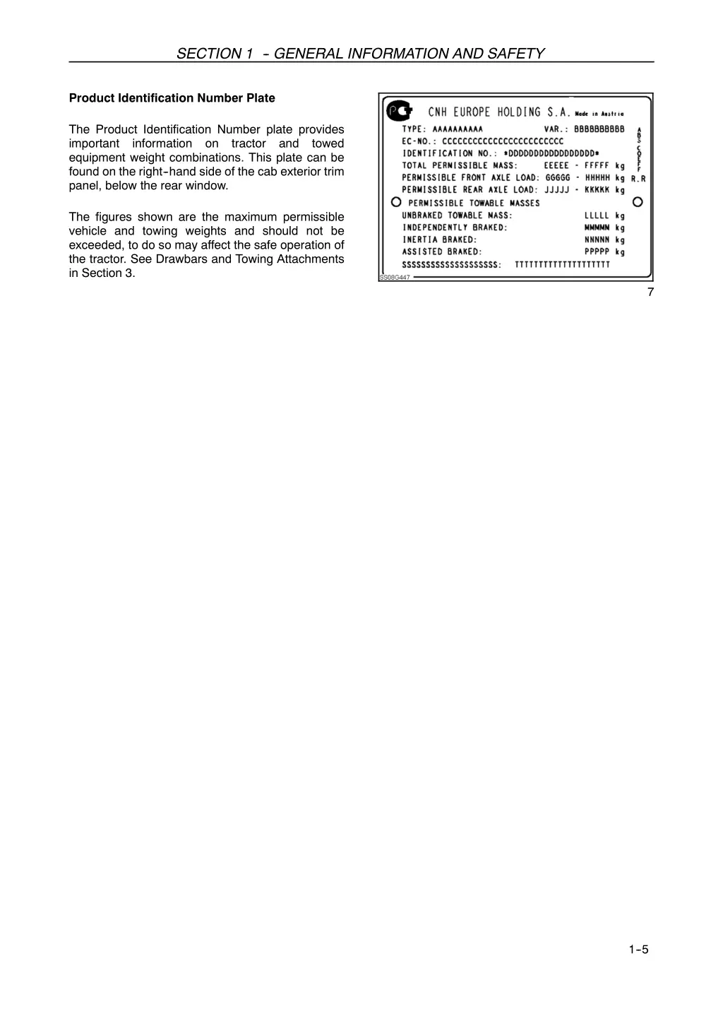 section 1 general information and safety 3