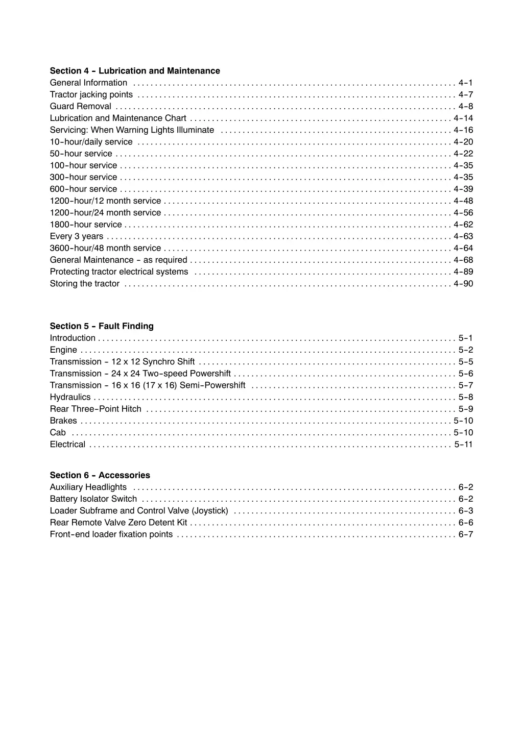 section 4 lubrication and maintenance general